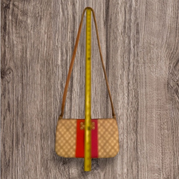 Kate Spade Classic Jacquard Stucco Orange Pink Stripe Crossbody Bag. - Picture 5 of 6